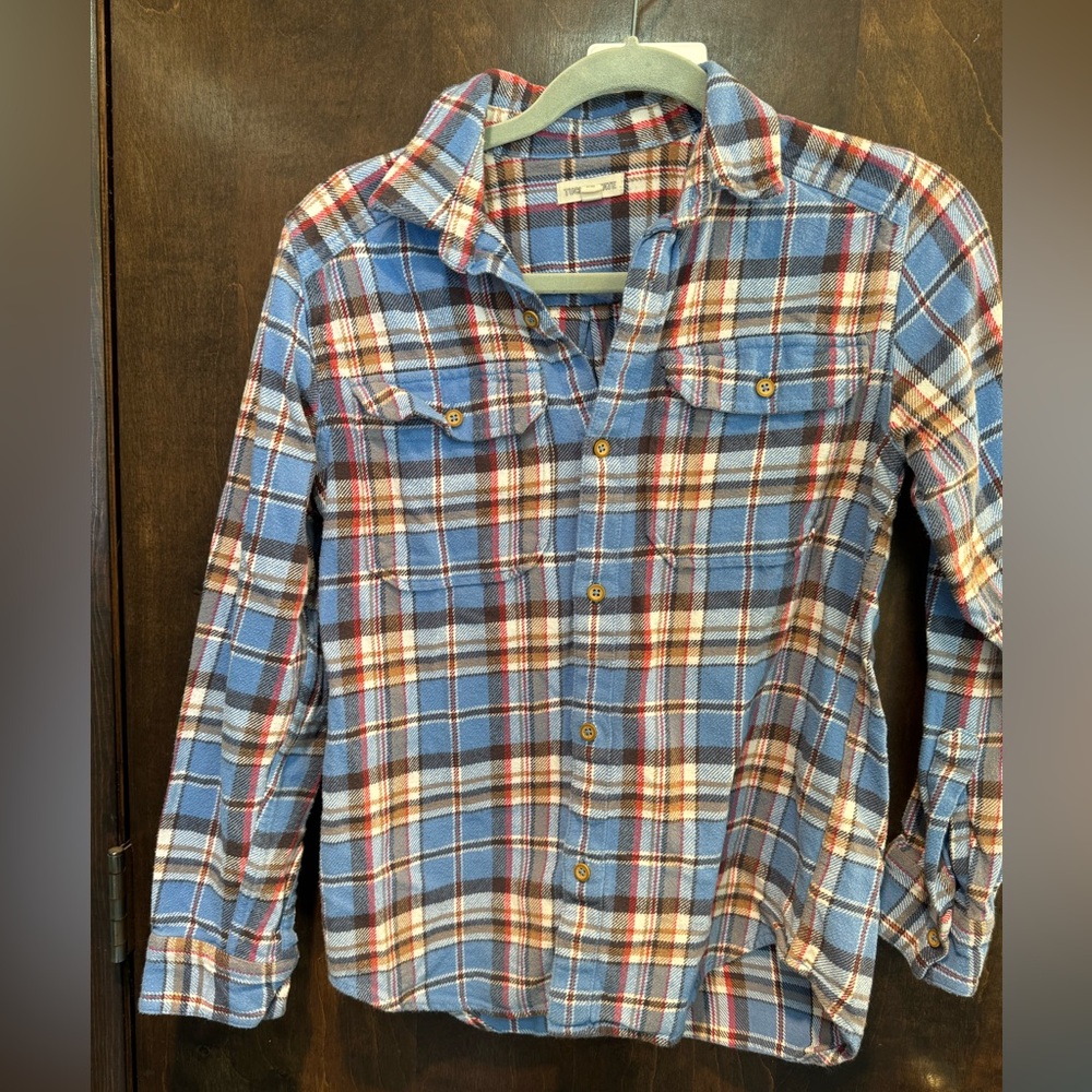 Tucker + Tate boys XL 14-16 plaid button down